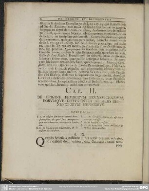 Cap. II. De Origine Feudorum Brunsvicensium, Eorumque Differentia Ab Aliis Beneficiorum Generibus