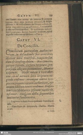 Caput VI. De Conciliis