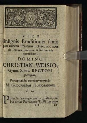 Viro Insignis Eruditionis ...