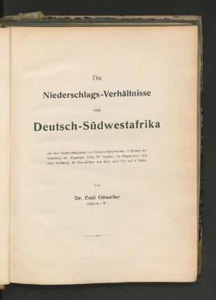 Aus dem deutsch-südwestafrikanischen Schutzgebiete.