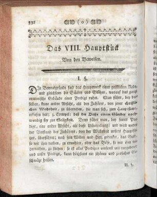 Das VIII. Hauptstück Von den Beweisen.