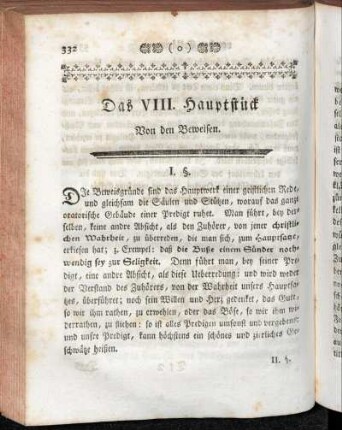 Das VIII. Hauptstück Von den Beweisen.