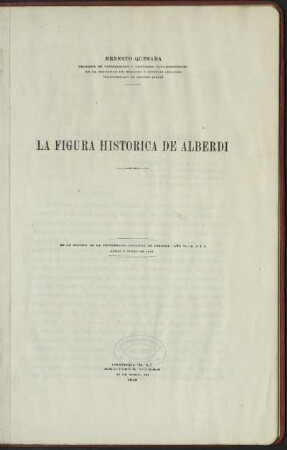 La figura histórica de Alberdi