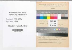 Entnazifizierung Otto Von Der Heyden-Rynsch , geb. 17.01.1863 (Oberstleutnant)
