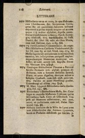 118-120, Litterarii. - Libri Miscellanei.