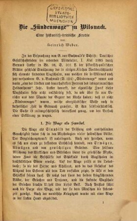 Die "Sündenwage" zu Wilsnack : eine historisch-kritische Studie