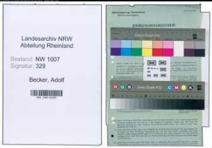 Entnazifizierung Adolf Becker , geb. 27.05.1898 (Amtsinspektor)
