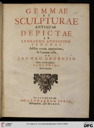 Band 1: Gemmae Et Sculpturae Antiquae