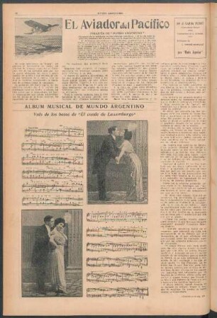 Álbum musical de Mundo Argentino : Vals de los besos de "El conde de Luxemburgo"