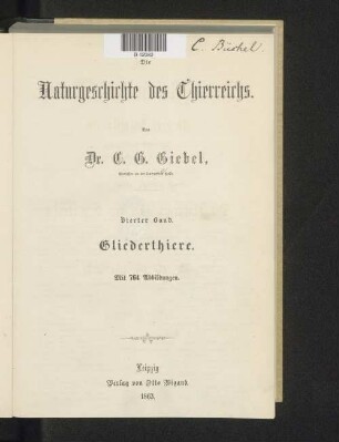 Abth. 1, Bd. 4: Gliederthiere