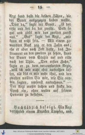 Buchstäblich befolgt.
