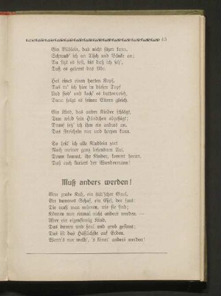 Muß anders werden!