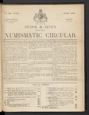 N° 83. October 1899