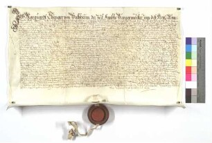 Lehenbrief des Ulmer Amtsbürgermeisters Marquard Ehinger von Balzheim für Jakob Hueber von Grimmelfingen über Sölde und Wirtshaus zu Grimmelfingen.