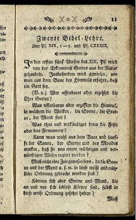 Zweyte Bibel-Lehre.