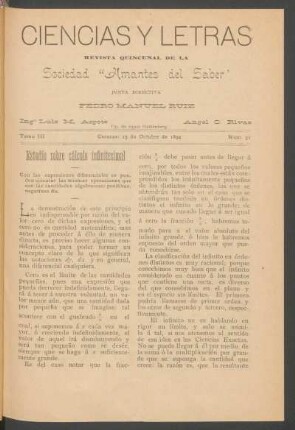 1894,3,31: tomo 3, núm. 31 (15 de octubre de 1894)