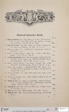Römisch-deutsches Reich (Nr. 1-249)