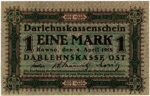 Geldschein, Mark, 4.4.1918