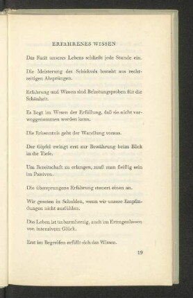 Erfahrenes Wissen