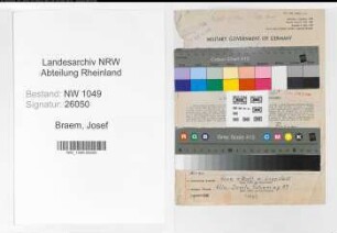 Entnazifizierung Josef Braem , geb. 18.05.1906 (Stadtinspektor)