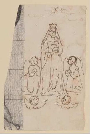 Maria mit Kind zwischen Engeln [aus Mappe III aus dem Sommerhoff-Nachlass]