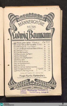 Möchte gerne ziehen : op. 14