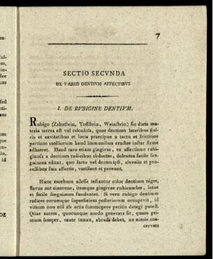 Sectio Secunda De Variis Dentium Affectibus