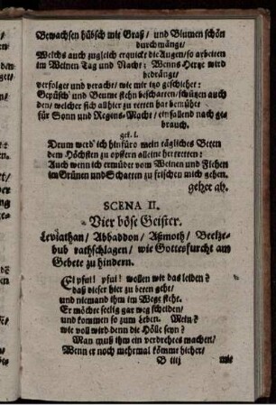 Scena II. Vier böse Geister