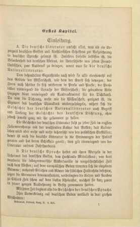 Erstes Kapitel. Einleitung