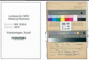 Entnazifizierung Rudolf Krankenhagen , geb. 28.10.1908 (Ingenieur)
