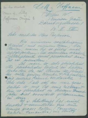 Brief an Max Marschalk : 13.02.1913