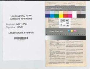 Entnazifizierung Friedrich Langenbruch, geb. 02.06.1888 (Bankangest.)