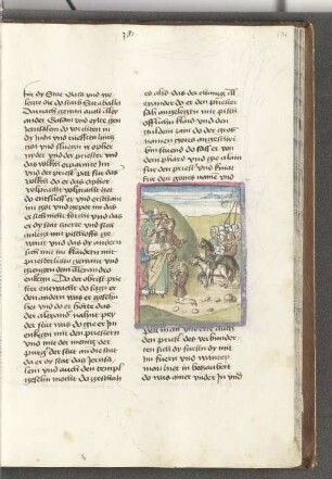 [Alexander kniet vor den Priestern Jerusalems] [Miniatur]