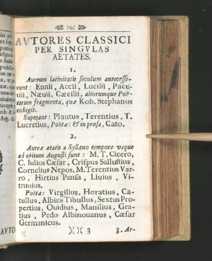 Avtores classici per singulas aetates.