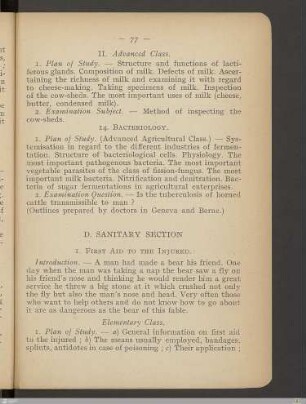 D - Sanitary section