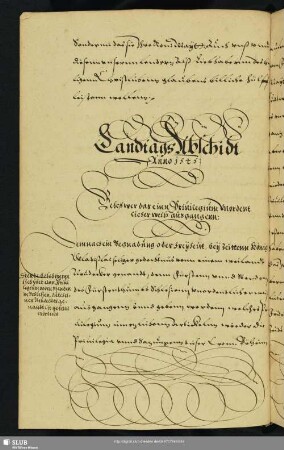 Landtags Abschidt Anno 1545