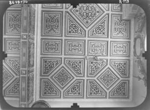 Schmalkalden, Schloßberg 9. Schloß Wilhelmsburg (1585-1590, Umbau 1820). Kassettendecke im Riesensaal