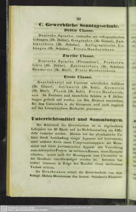 Unterrichtsmittel und Sammlungen