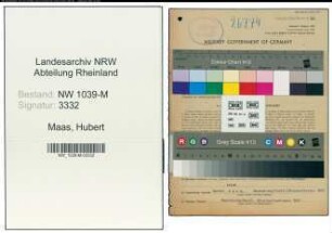 Entnazifizierung Hubert Maas , geb. 26.04.1902 (Spinnmeister)