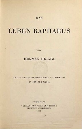 Das Leben Raphael's