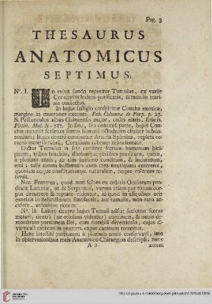 Thesaurus anatomicus septimus
