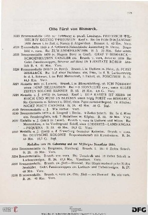 Otto Fürst von Bismarck (Nr. 3223-3412)