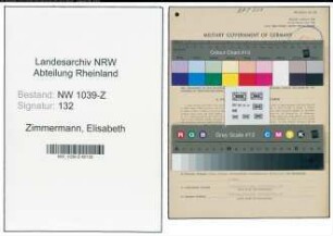 Entnazifizierung Elisabeth Zimmermann , geb. 31.10.1912 (Prokuristin)