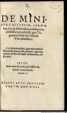 Sermones 3 de Ministro Ecclesiae