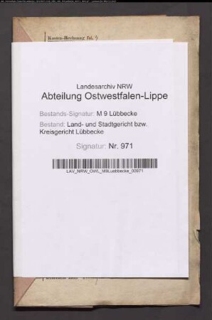 Erblasser: Niederfeld, Anna Catharina Ilsabein: