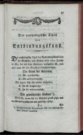 Der pathologische Theil der Entbindungskunst.