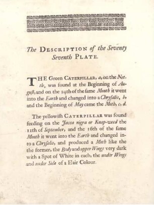 The Description of the Seventy Seventh Plate
