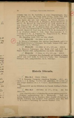 Historia litteraria.