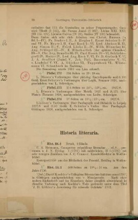 Historia litteraria.