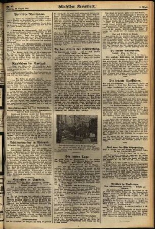 Zweite Ausgabe vom Dienstag, den 14. August 1928.